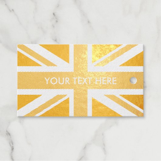 Britische Jack-Flagge mit Sonderprägung für Gold Geschenkanhänger (Vorderseite (Horizontal))