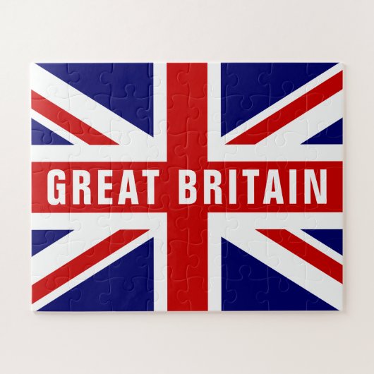 Britische Jack-Flagge-Zollpuzzle in der Geschenkbo Puzzle (Horizontal)