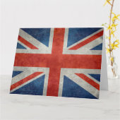 Britische Jack-Flaggengrüßkarte Karte (Gelbe Blume)