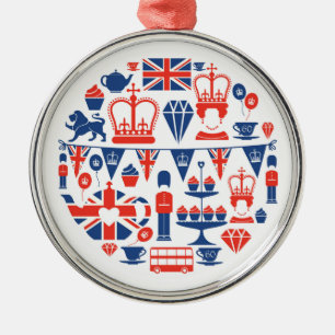 Britische Jubiläum-Ikonen Ornament Aus Metall