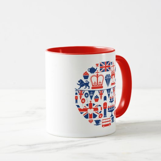 Britische Jubiläum-Ikonen Tasse (VorderseiteRechts)
