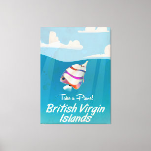Britische Jungferninseln Vintage-Urlaubsposter Leinwanddruck