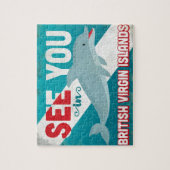 Britische Jungfrau Dolphin - Vintag BVI Puzzle (Vertikal)