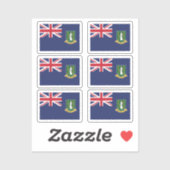 Britische Jungfrau-Inseln-Flag-Sammlung von 6 Aufkleber (Blatt)