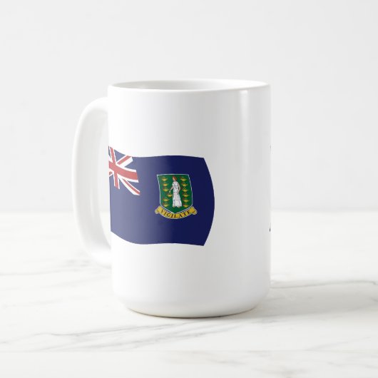 Britische Jungfrau-Inseln Flag-Tasse Kaffeetasse (Vorderseite Links)