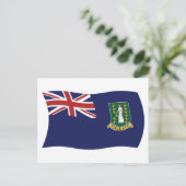 Britische Jungfrau-Inseln-Flagge Postkarte (Stehend Vorderseite)