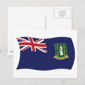Britische Jungfrau-Inseln-Flagge Postkarte (Vorne/Hinten)
