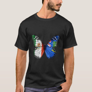 Britische Jungfrau Islanders Flag Butterfly in Mex T-Shirt