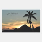 Britische Jungfrau Islands, Sunset Card Rechteckiger Aufkleber (Vorderseite)