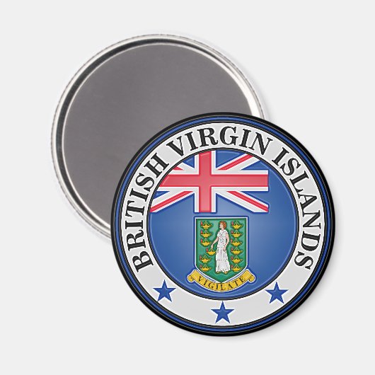 Britische Jungfrau Magnet (Vorderseite/Rückseite)