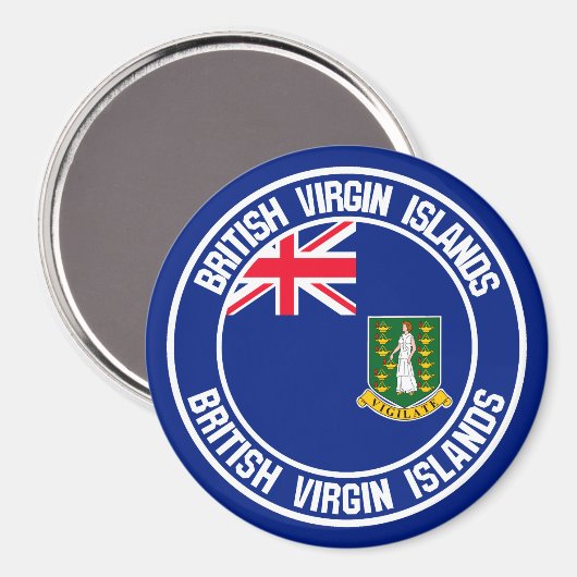 Britische Jungfrau Magnet (Vorderseite/Rückseite)