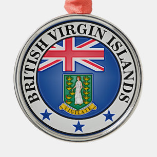 Britische Jungfrau Ornament Aus Metall