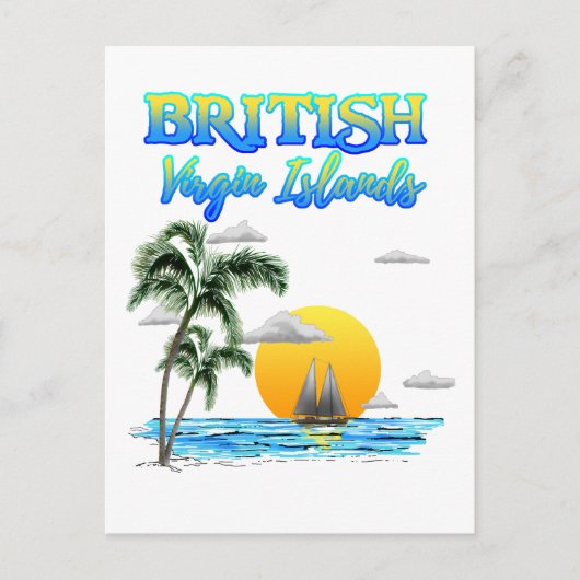 Britische Jungfrau Postkarte (Vorderseite)