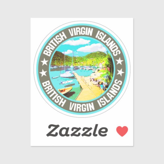 Britische Jungfrauen Aufkleber (Blatt)