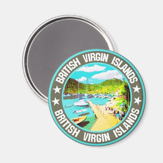 Britische Jungfrauen Magnet (Vorderseite/Rückseite)