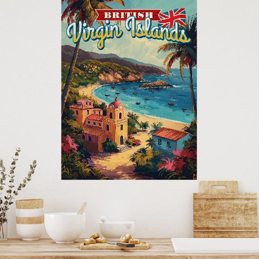 Britische Jungfrauen Poster (Küche)