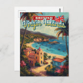 Britische Jungfrauen Postkarte (Vorne/Hinten)