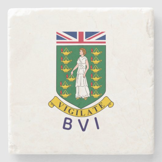 Britische Jungfrauen Steinuntersetzer (Vorderseite)