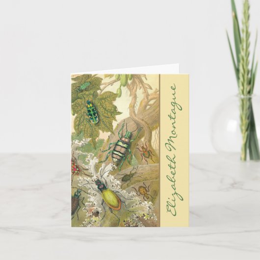 Britische Käfer Personalisierte Mitteilungskarten (Vorderseite)