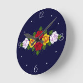 BRITISCHE Kanal-Rosen Runde Wanduhr (Winkel)