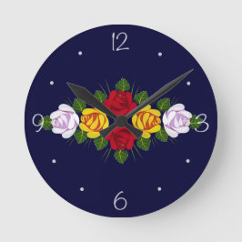 BRITISCHE Kanal-Rosen Runde Wanduhr