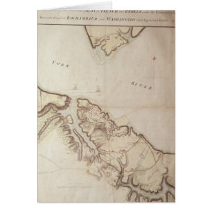 Britische Karte der Belagerung von Yorktown, 1781