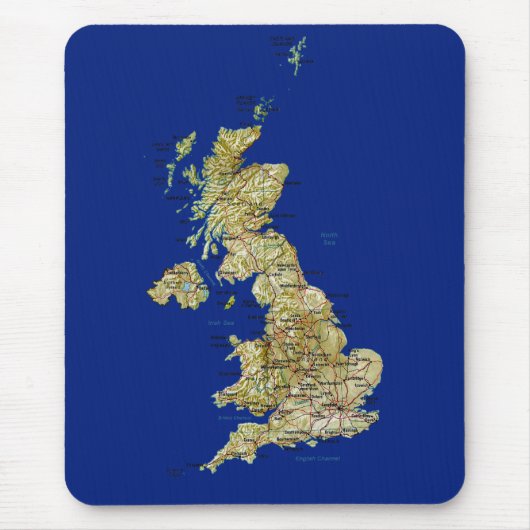 BRITISCHE Karte Mousepad (Vorne)