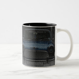 Britische klassische Grafik Mini Coopers Digital Zweifarbige Tasse