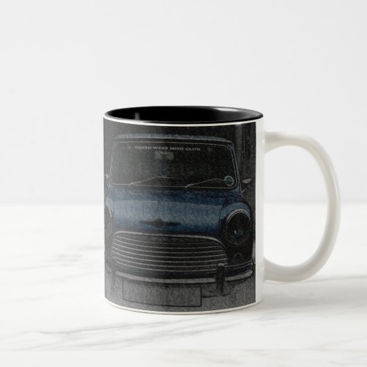 Britische klassische Grafik Mini Coopers Digital Zweifarbige Tasse (Rechts)