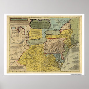 Britische Kolonien-Amerika-Karte - 1771 Poster