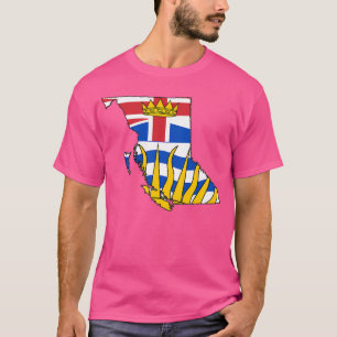 Britische Kolumbien-Karte mit britisch-kolumbianis T-Shirt
