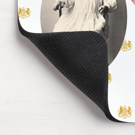 Britische Königsmädchen mit Wappen Mousepad (Ecke)