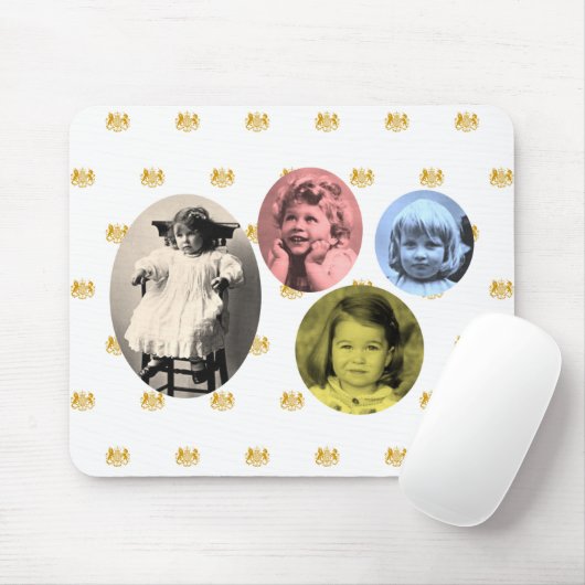 Britische Königsmädchen mit Wappen Mousepad (Mit Mouse)