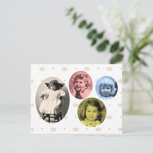 Britische Königsmädchen Postkarte (Stehend Vorderseite)