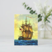 Britische Kriegsschiff Postkarte (Stehend Vorderseite)