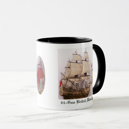 Britische Kriegsschiffs-Kaffee-Tasse Tasse (VorderseiteRechts)