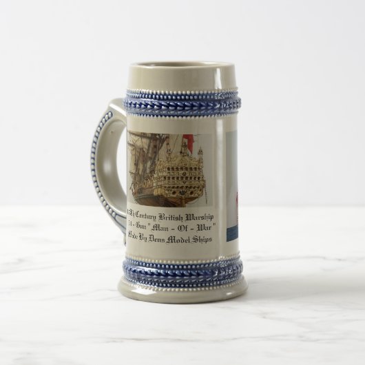Britische Kriegsschiffs-Tasse des 17. Jahrhunderts Bierglas (Vorderseite Links)