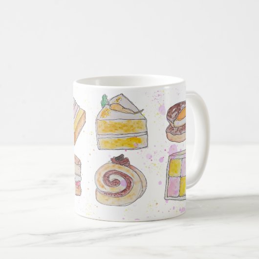 Britische Kuchen-Tasse Kaffeetasse (VorderseiteRechts)