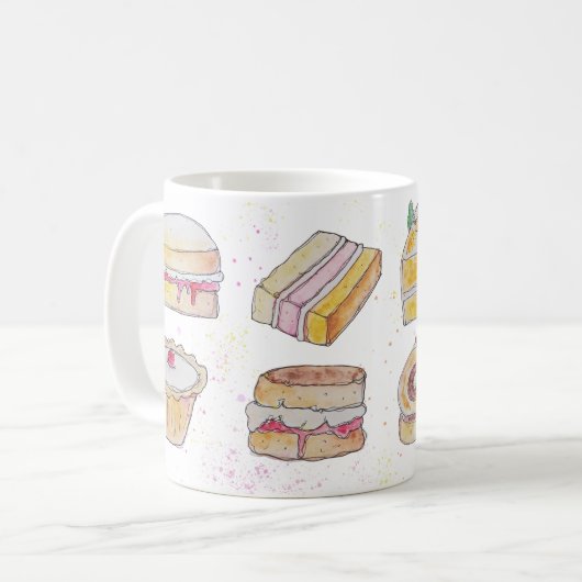 Britische Kuchen-Tasse Kaffeetasse (Vorderseite Links)