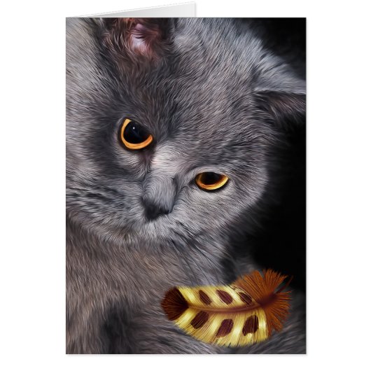 Britische Kurz-Hair Cat Lover Painting Blank (Vorne)