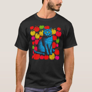 Britische Kurzhaar Katze Abstrakte Kunst T-Shirt