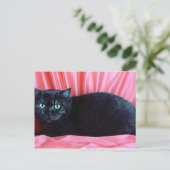 Britische Kurzhaar, schwarzer Rauch Postkarte (Stehend Vorderseite)