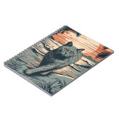 Britische Kurzhaarkatze an einem tropischen Strand Notizblock (Linke Seite)