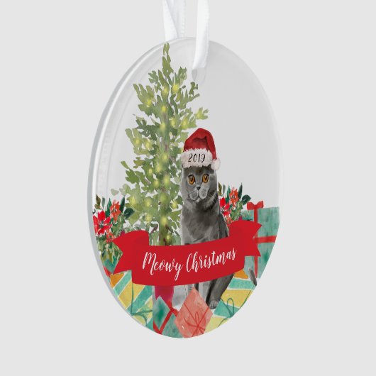 Britische Kurzhaarkatze Ornament (Vorderseite)