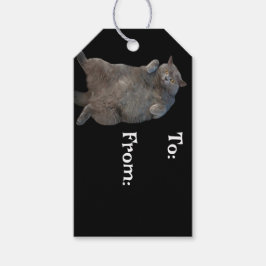 Britische Kurzkatze auf der Rückseite Geschenkanhänger