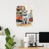 Britische Kurzkatze - Katzen Art Print Poster (Heimbüro)