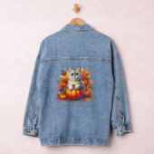 Britische Kurzkatze mit Pumpkin Jeansjacke (Hangar)