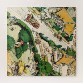Britische Landschaft, kleines Dorf, alte Häuser Puzzle (Horizontal)