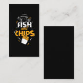 Britische Lebensmittelfisch-Chips Funny Streetfood Visitenkarte (Vorne/Hinten)