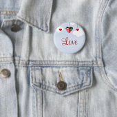 Britische Liebe Hearts Königliche Hochzeit Button (Beispiel)